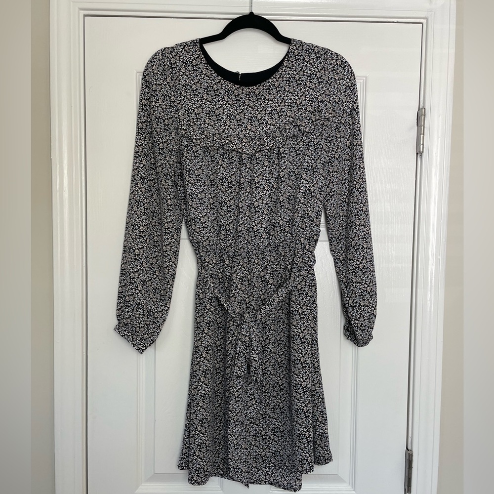 Loft Ruffle Long Sleeve Mini Dress